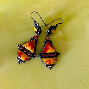 Beautiful sterling silver & Jasper earrings